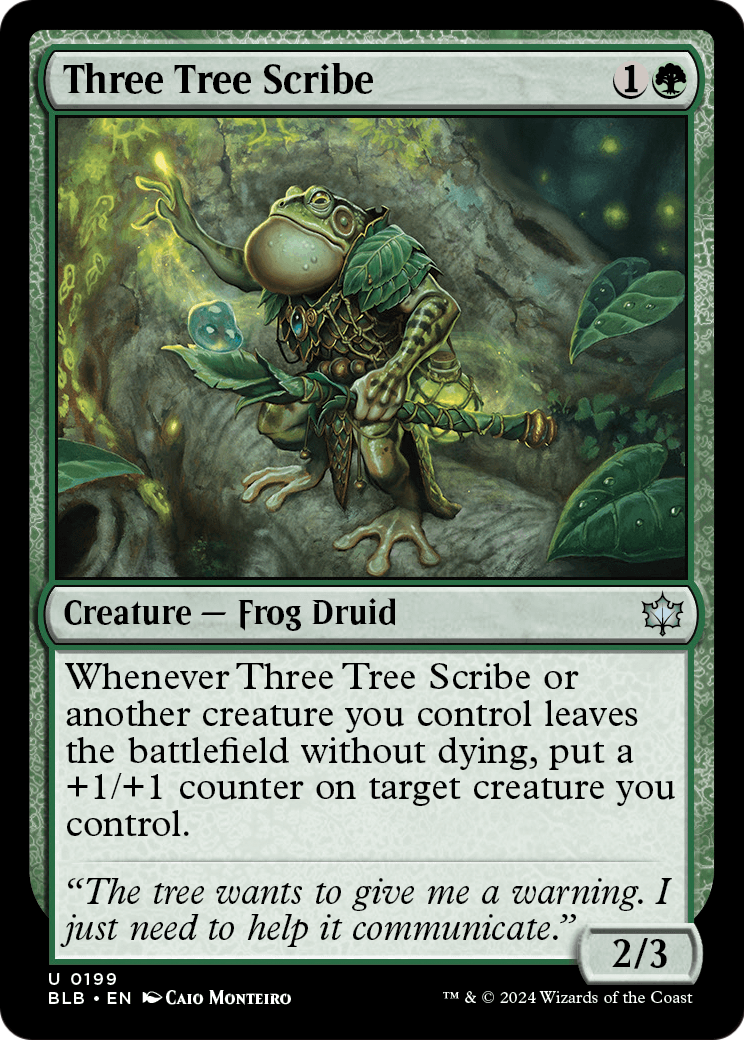 Three Tree Scribe (BLB-199) - Bloomburrow