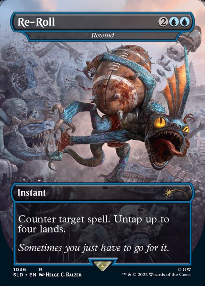 Re-Roll - Rewind (Borderless) [Secret Lair Drop Series] Foil