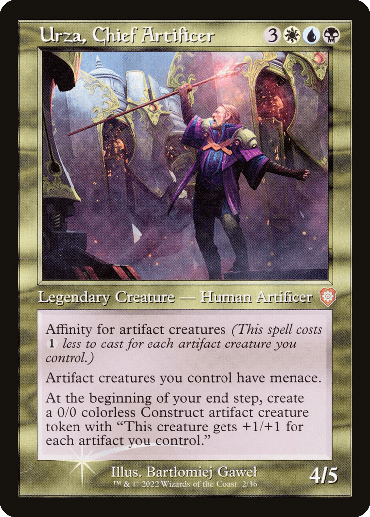 Urza, Chief Artificer (002) (Retro) [The Brothers' War Commander] Foil