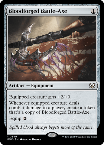 Bloodforged Battle-Axe [March of the Machine Commander]
