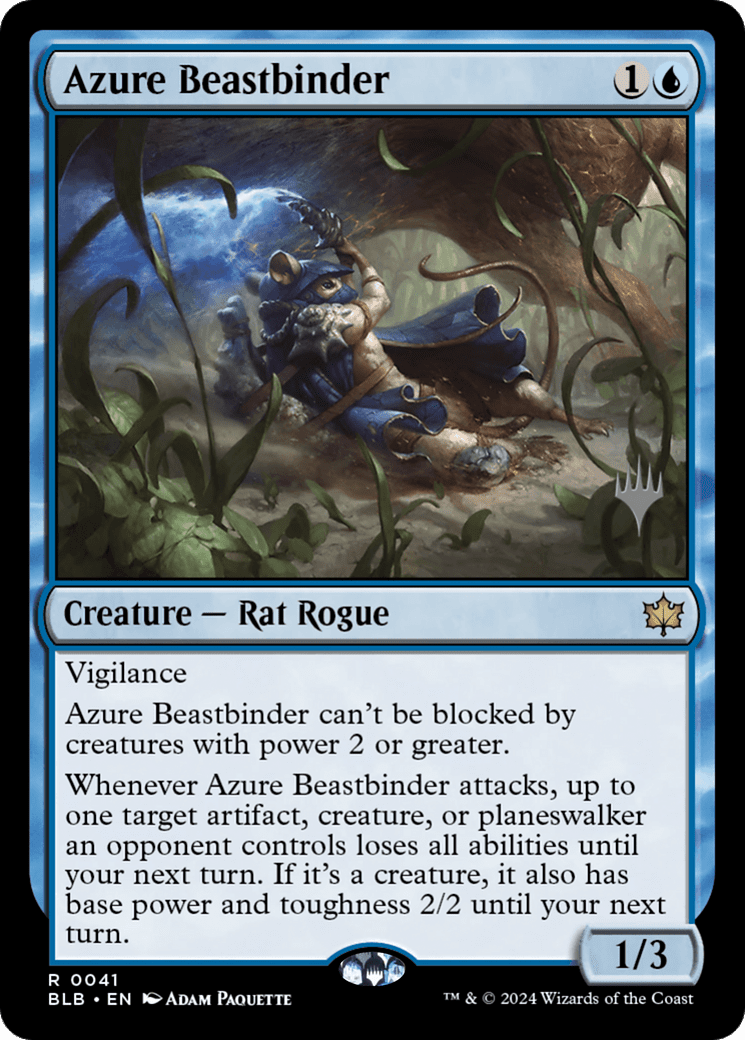 Azure Beastbinder (Promo Pack) [Bloomburrow Promos] Foil