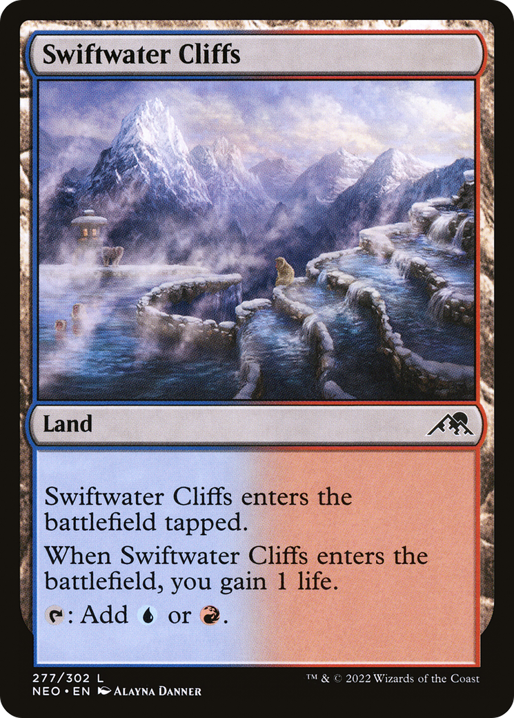Swiftwater Cliffs [Kamigawa: Neon Dynasty] Foil