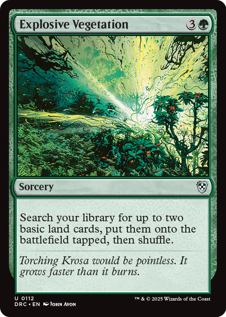 Explosive Vegetation (-112) [Commander: Aetherdrift]