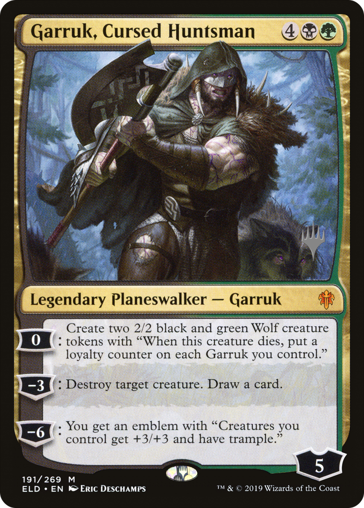 Garruk, Cursed Huntsman (Promo Pack) [Throne of Eldraine Promos] Foil