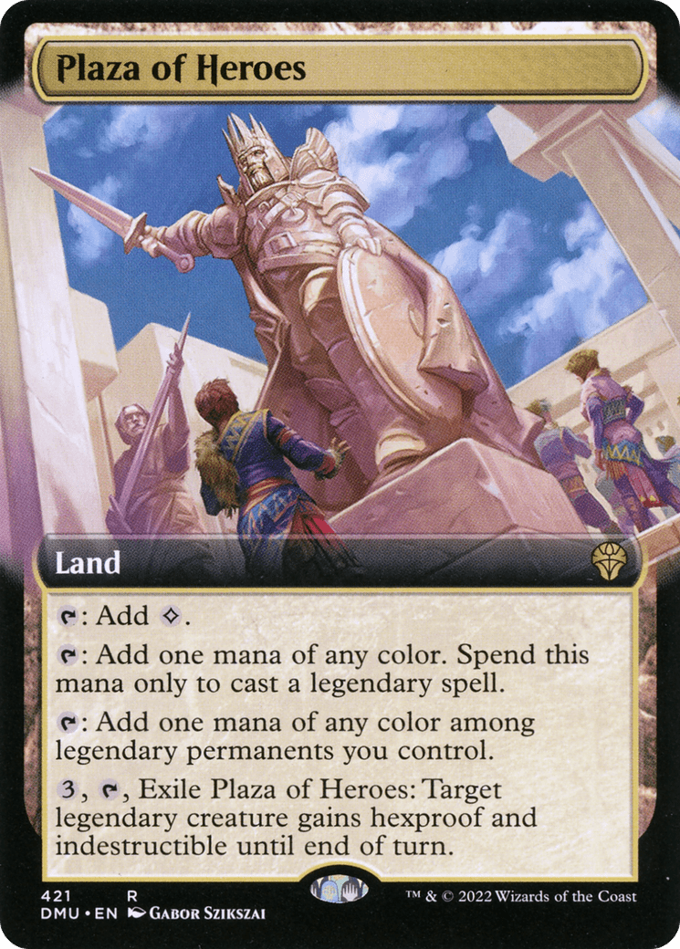 Plaza of Heroes (Extended Art) [Dominaria United] Foil
