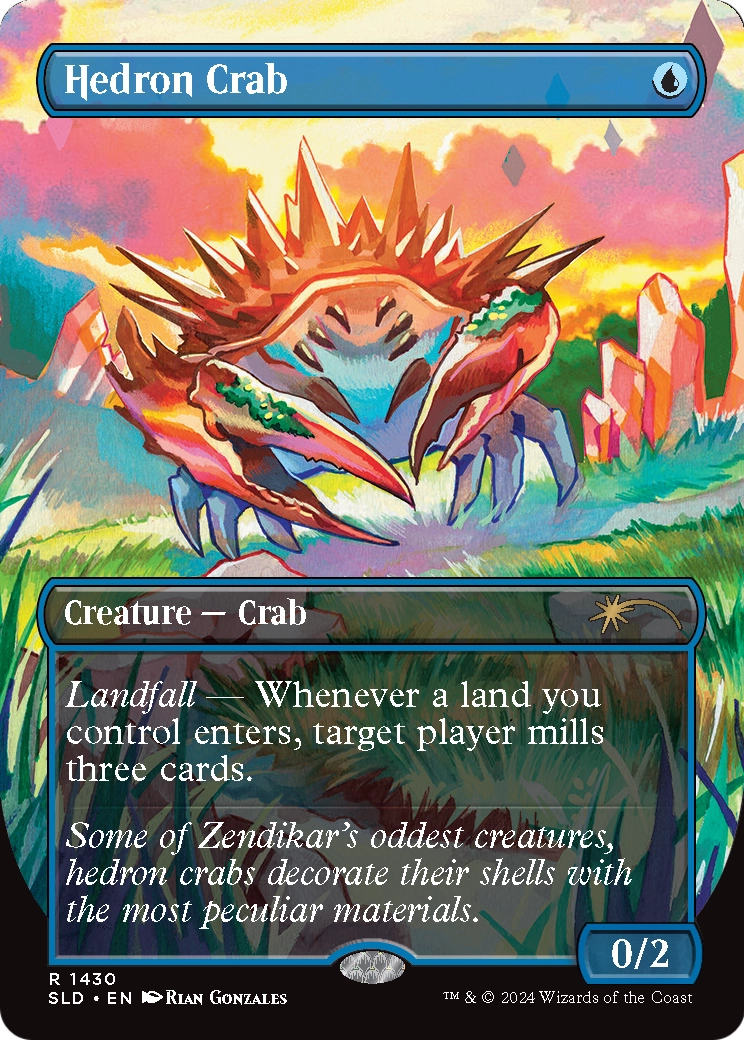 Hedron Crab (1430) [Secret Lair Drop]  (Borderless) Foil