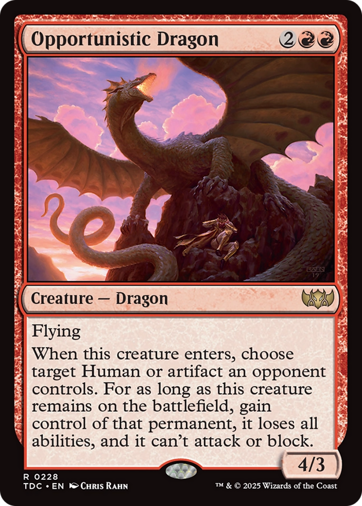 Opportunistic Dragon (228) [Commander: Tarkir: Dragonstorm]