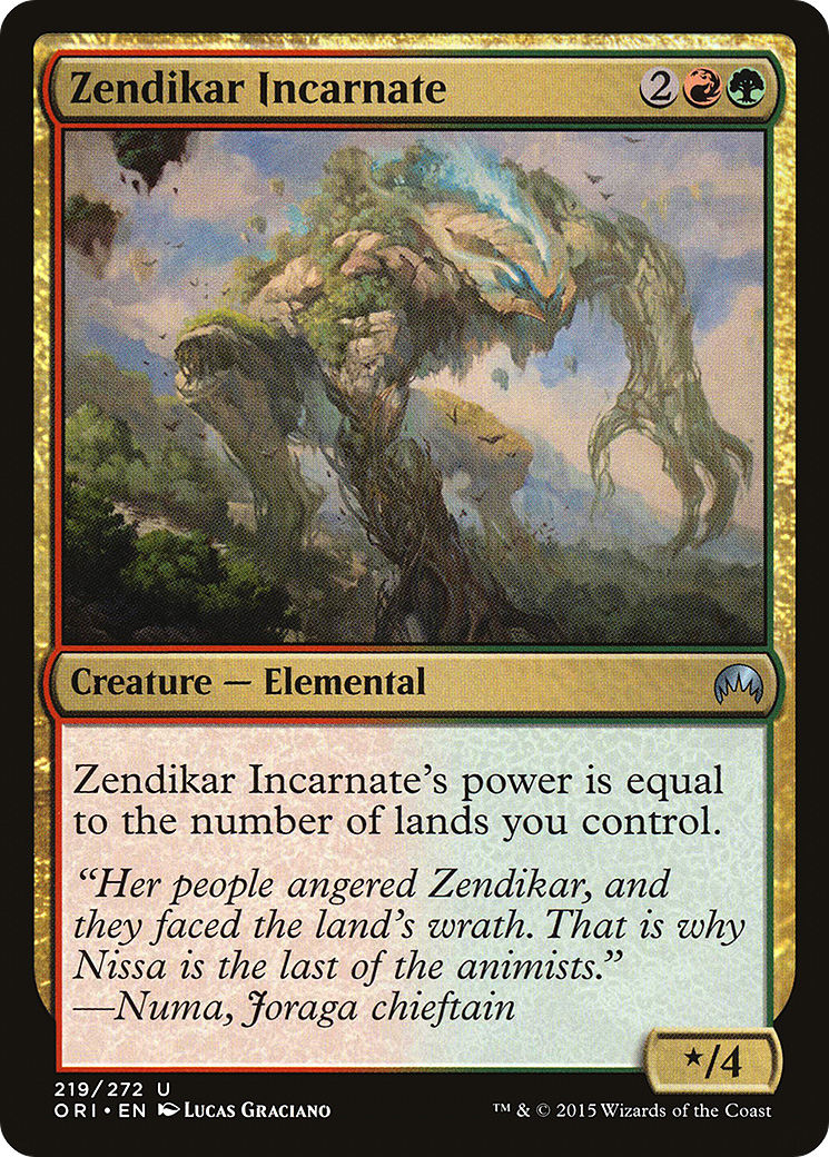 Zendikar Incarnate [Magic Origins] Foil