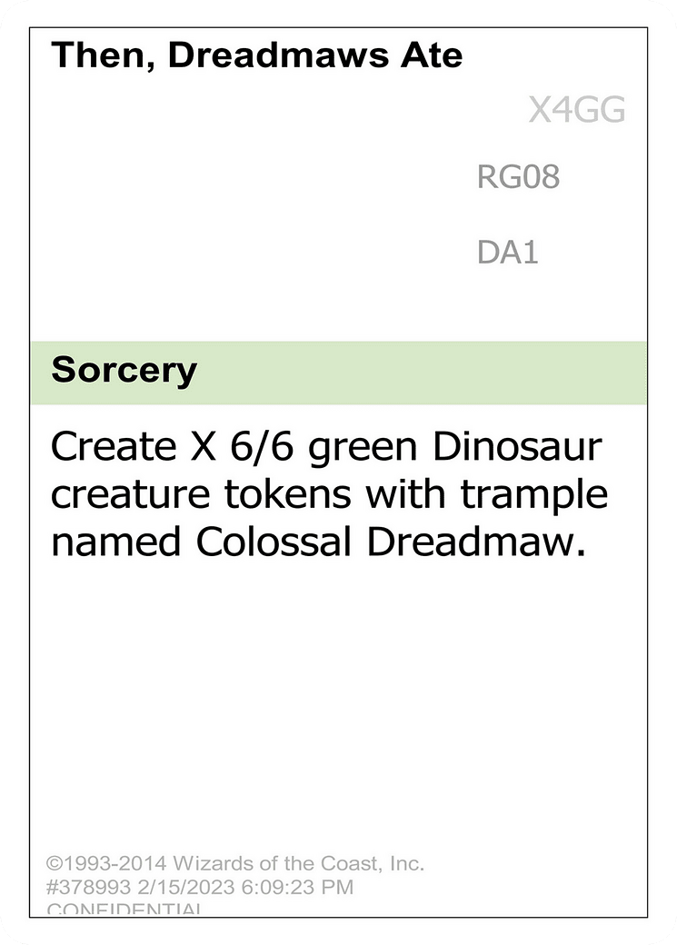 Then, Dreadmaws Ate Everyone (DA1-RG08) - Unknown Event