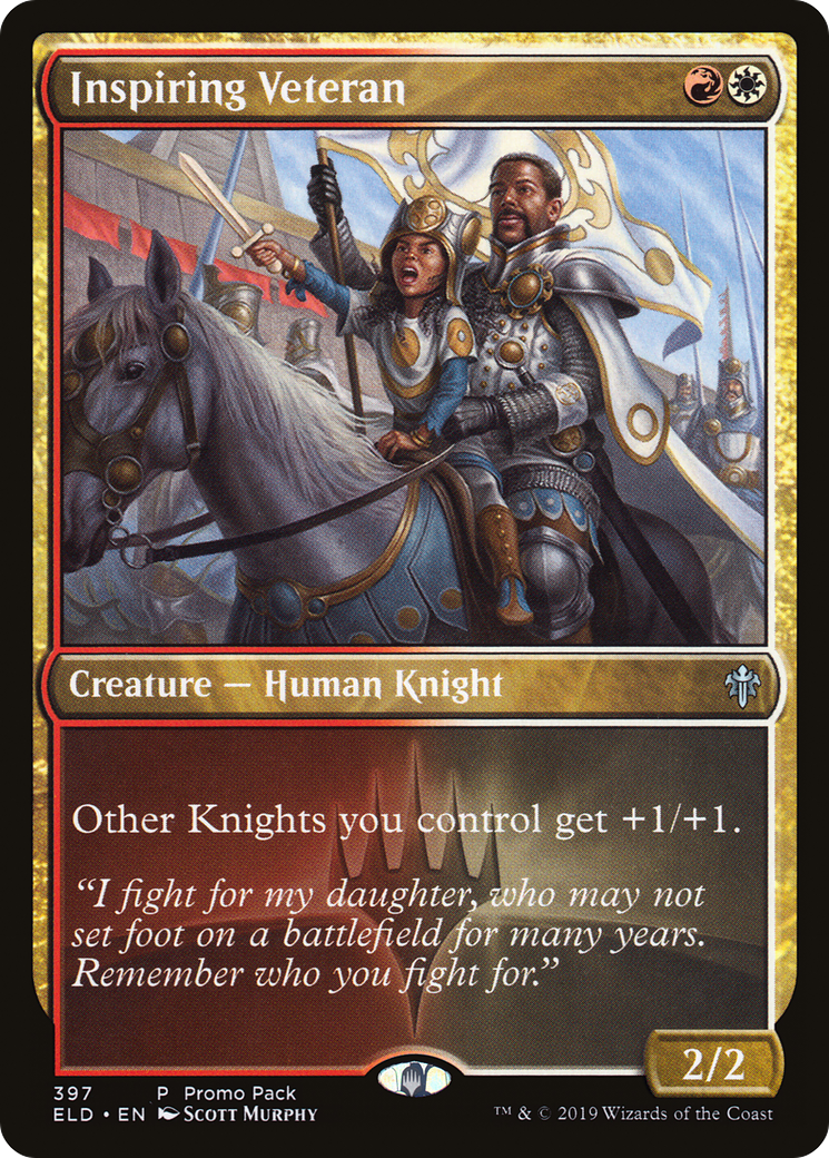 Inspiring Veteran (Promo Pack) [Throne of Eldraine Promos] Foil