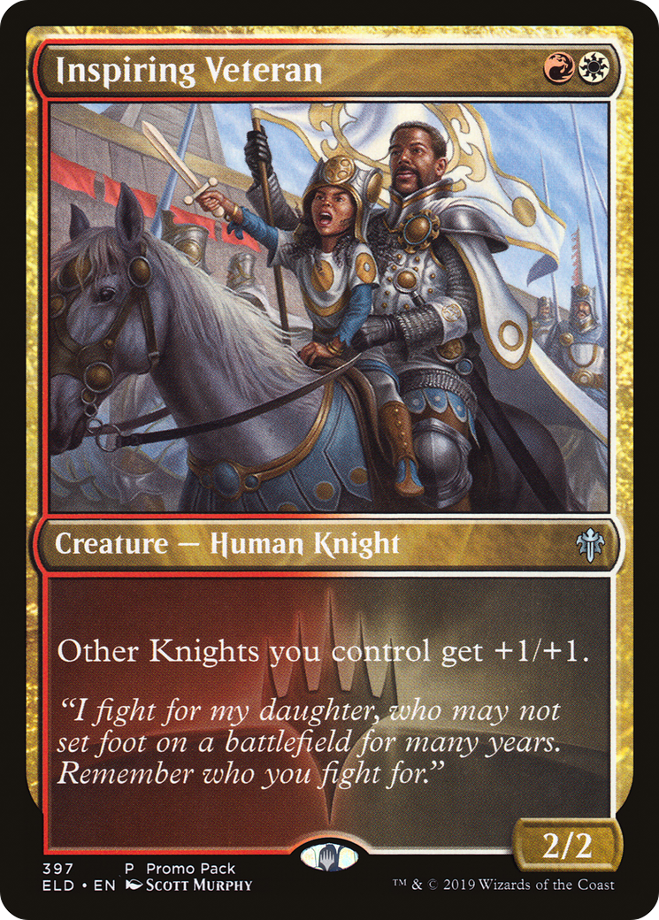 Inspiring Veteran (Promo Pack) [Throne of Eldraine Promos] Foil