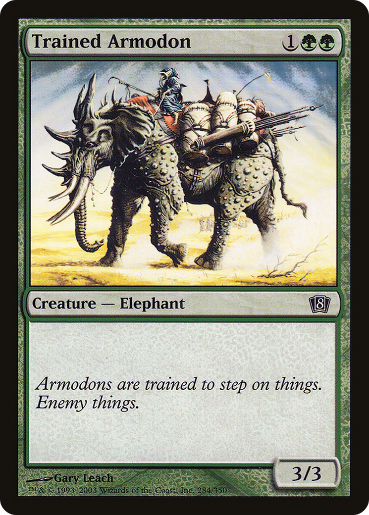 Trained Armodon [Eighth Edition] Foil