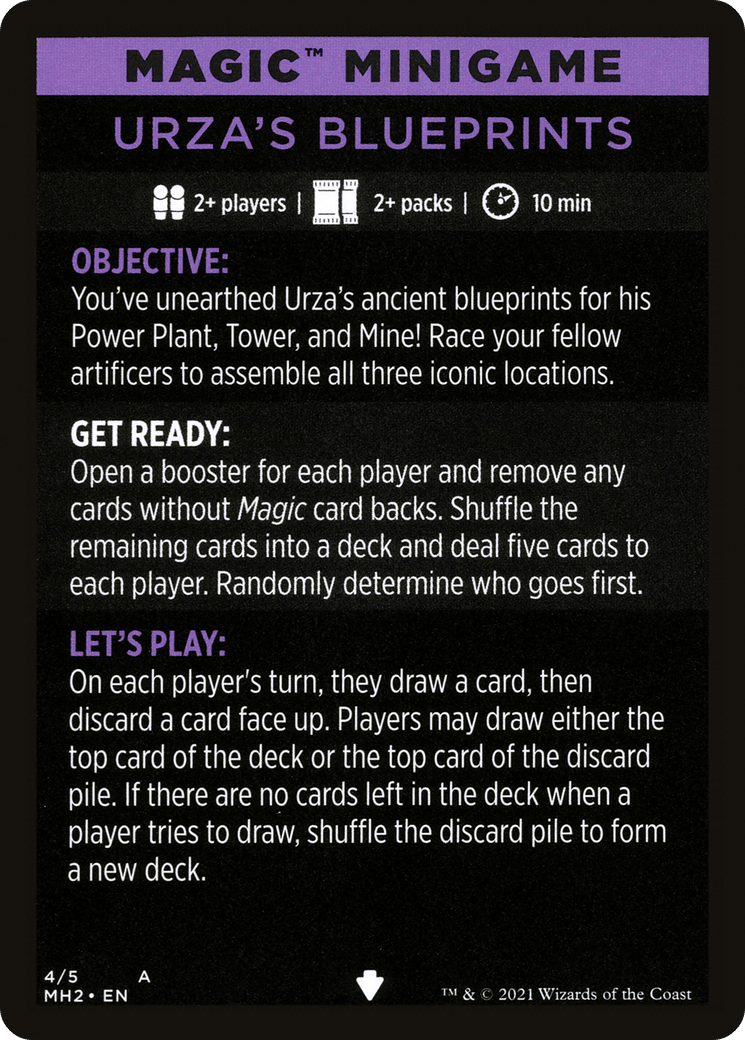 Urza's Blueprints (minigame) // Urza's Blueprints (cont'd) (MMH2-004) - Modern Horizons 2 Minigames Foil