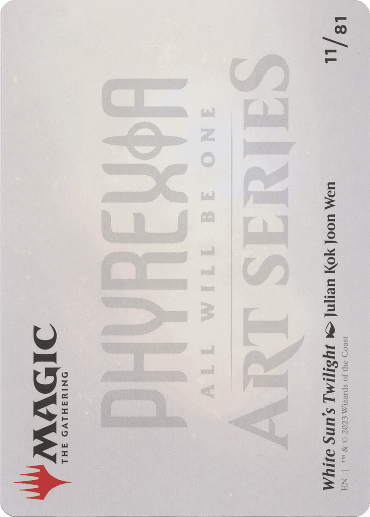 White Sun's Twilight // White Sun's Twilight (AONE-011) - Phyrexia: All Will Be One Art Series (Borderless) Foil