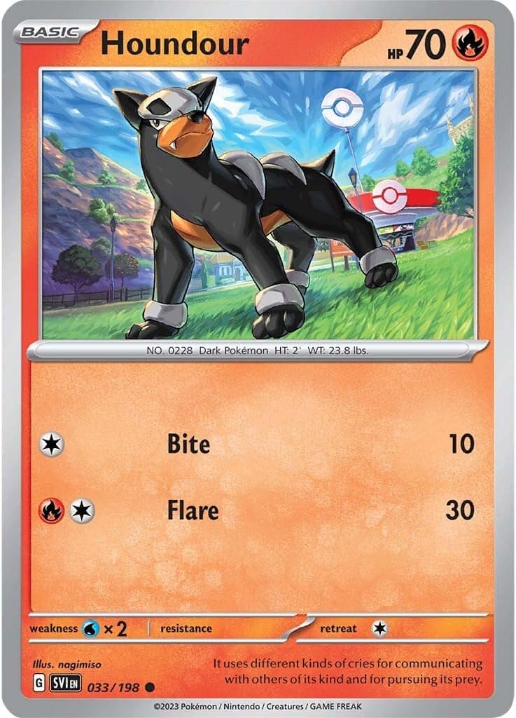 Houndour 033/198 - SV01 Scarlet & Violet Base Set Reverse Holofoil