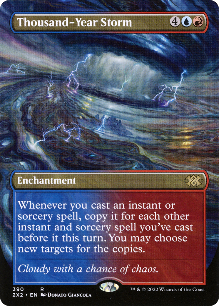 Thousand-Year Storm (Borderless Alternate Art) [Double Masters 2022] Foil