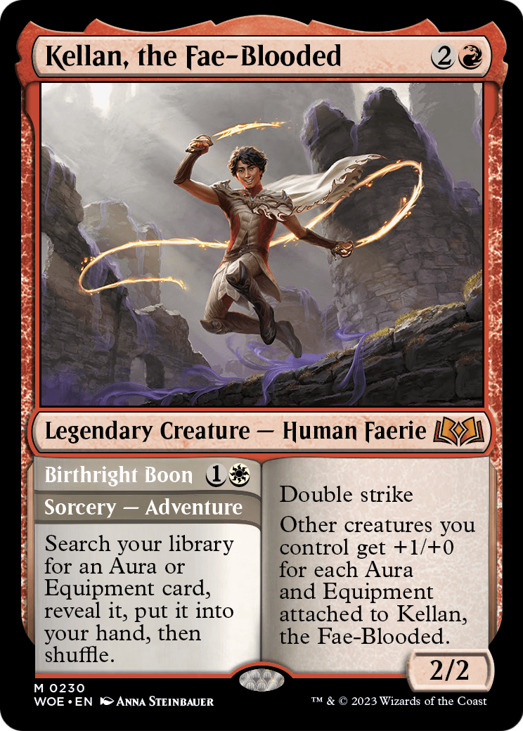 Kellan, the Fae-Blooded // Birthright Boon [Wilds of Eldraine] Foil