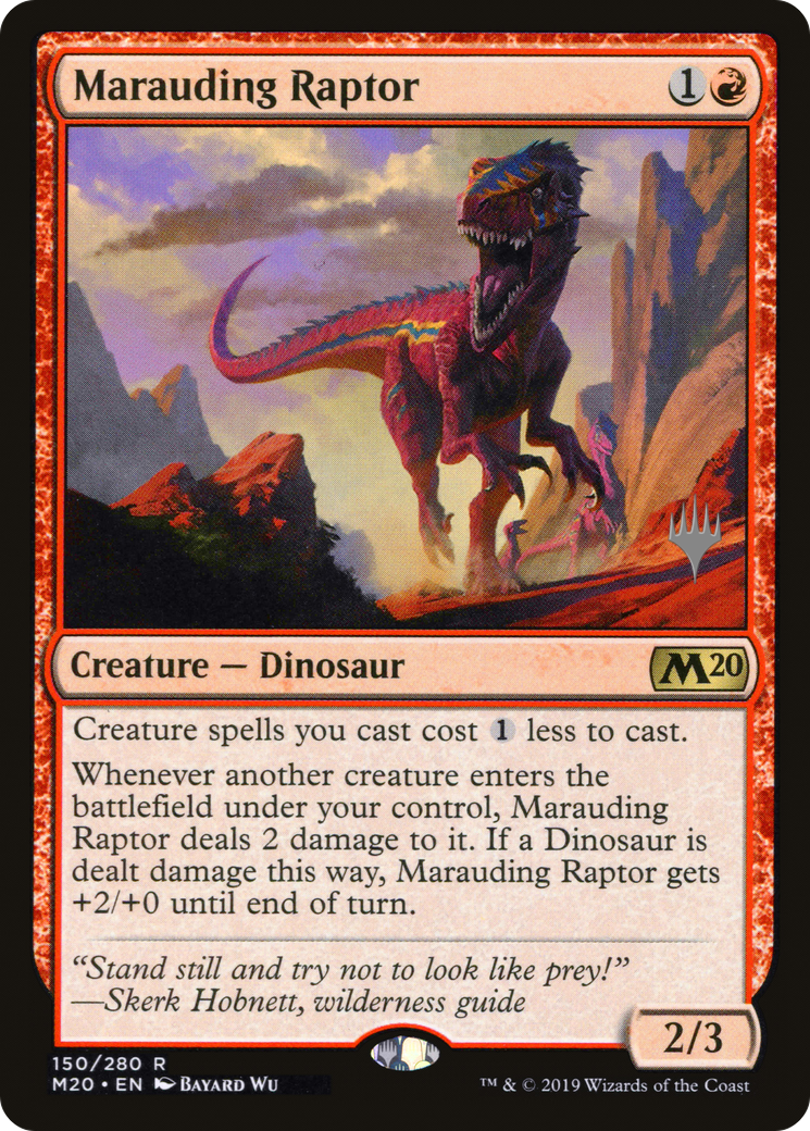 Marauding Raptor (Promo Pack) [Core Set 2020 Promos] Foil
