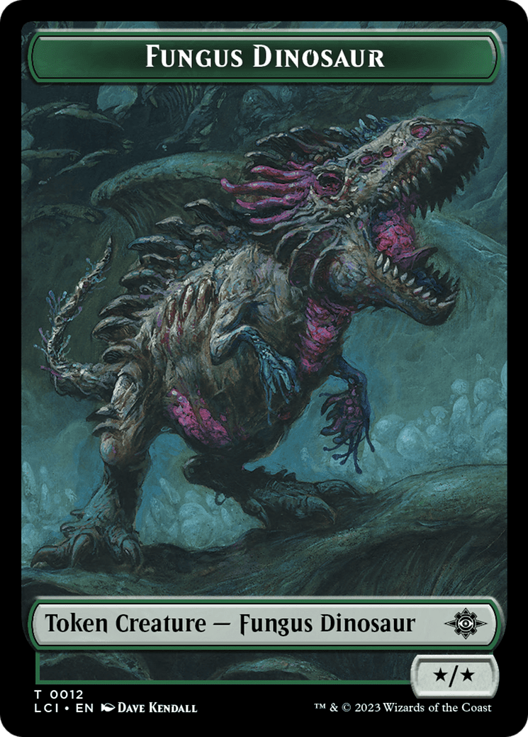 Fungus Dinosaur // Vampire Demon Double-Sided Token [The Lost Caverns of Ixalan Tokens]