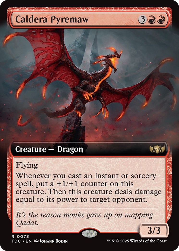 Caldera Pyremaw (Extended Art) (073) [Commander: Tarkir: Dragonstorm]