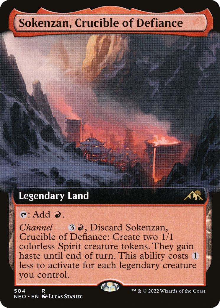 Sokenzan, Crucible of Defiance (Extended Art) [Kamigawa: Neon Dynasty] Foil