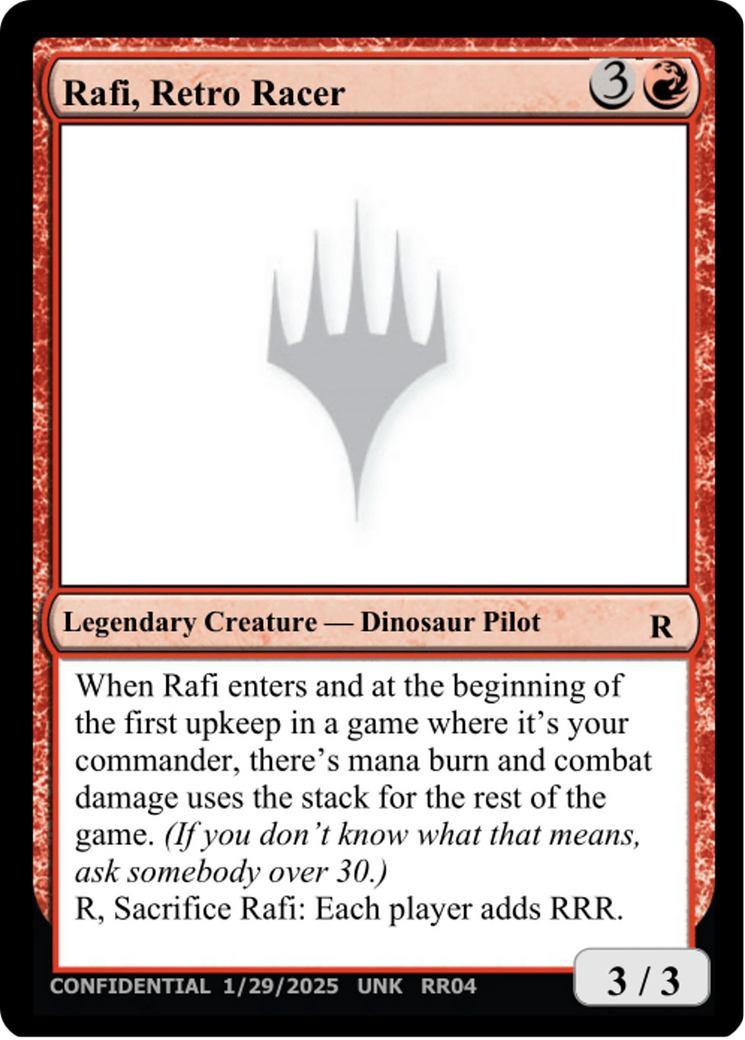 Rafi, Retro Racer |  () [Un-Known Event Playtest Cards]