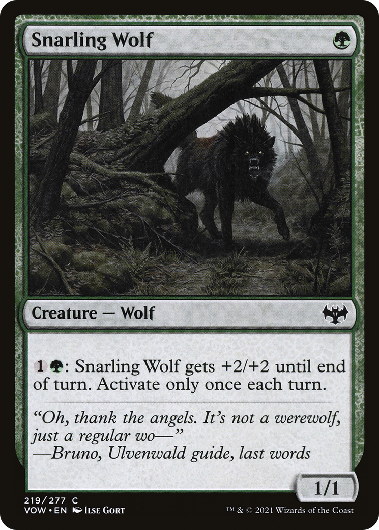 Snarling Wolf [Innistrad: Crimson Vow] Foil