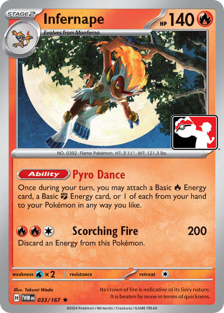 Infernape Series 6 033/167 (Prize Pack Series Cards) 