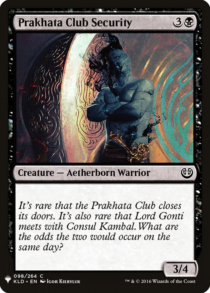 Prakhata Club Security |  (KLD-98) [The List]