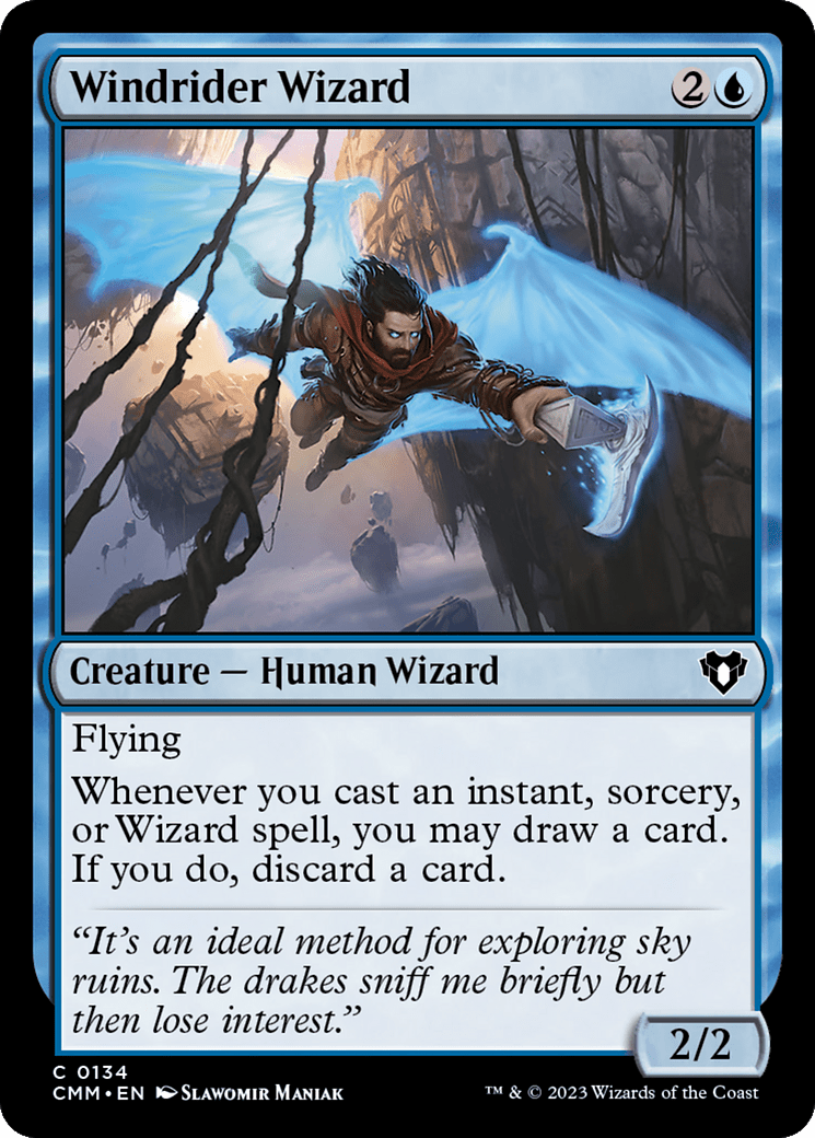 Windrider Wizard [Commander Masters] Foil