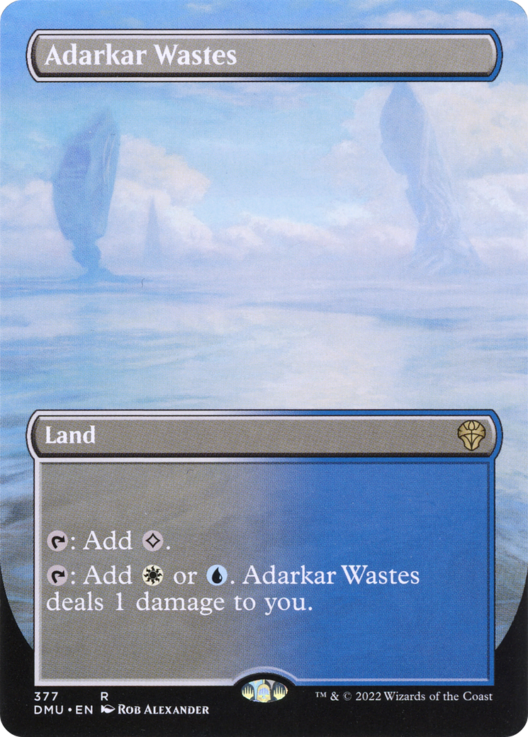 Adarkar Wastes (Borderless Alternate Art) [Dominaria United] Foil