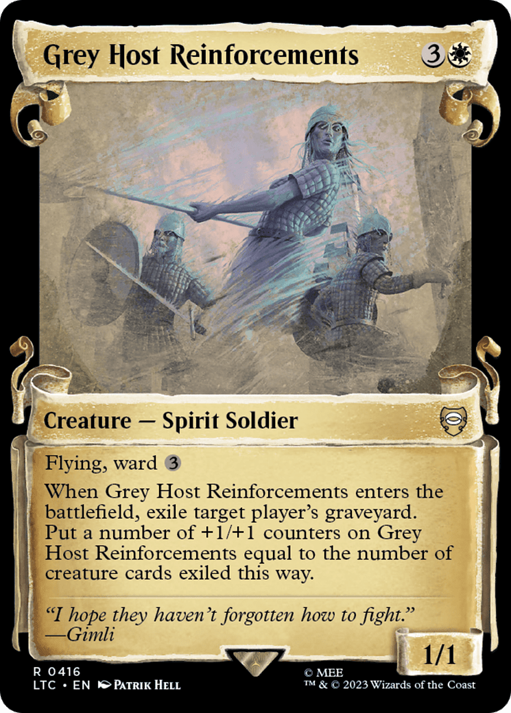 Grey Host Reinforcements [The Lord of the Rings: Tales of Middle-Earth Commander Showcase Scrolls] Foil