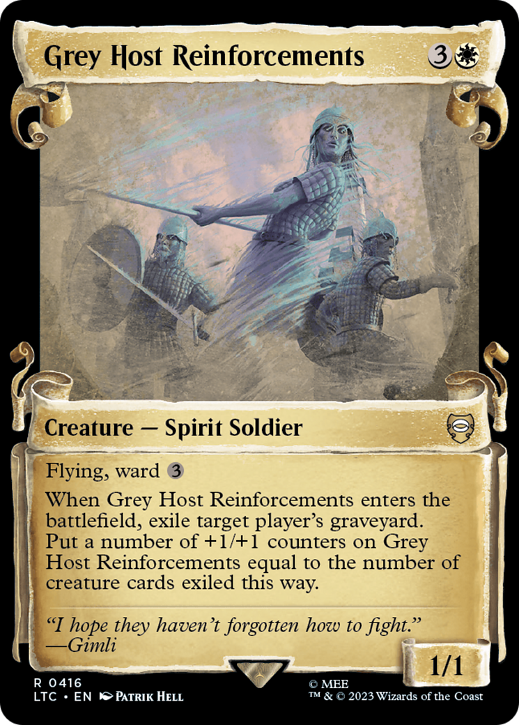 Grey Host Reinforcements [The Lord of the Rings: Tales of Middle-Earth Commander Showcase Scrolls] Foil