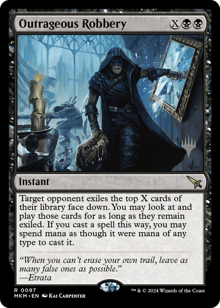 Outrageous Robbery (Promo Pack) [Murders at Karlov Manor Promos] Foil