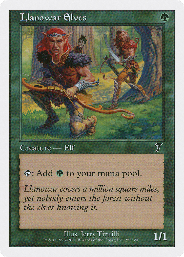 Llanowar Elves [Seventh Edition] Foil