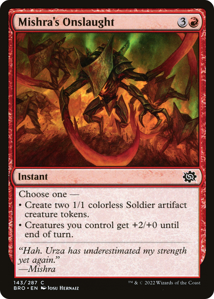 Mishra's Onslaught [The Brothers' War] Foil