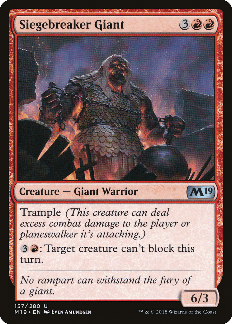 Siegebreaker Giant [Core Set 2019] Foil