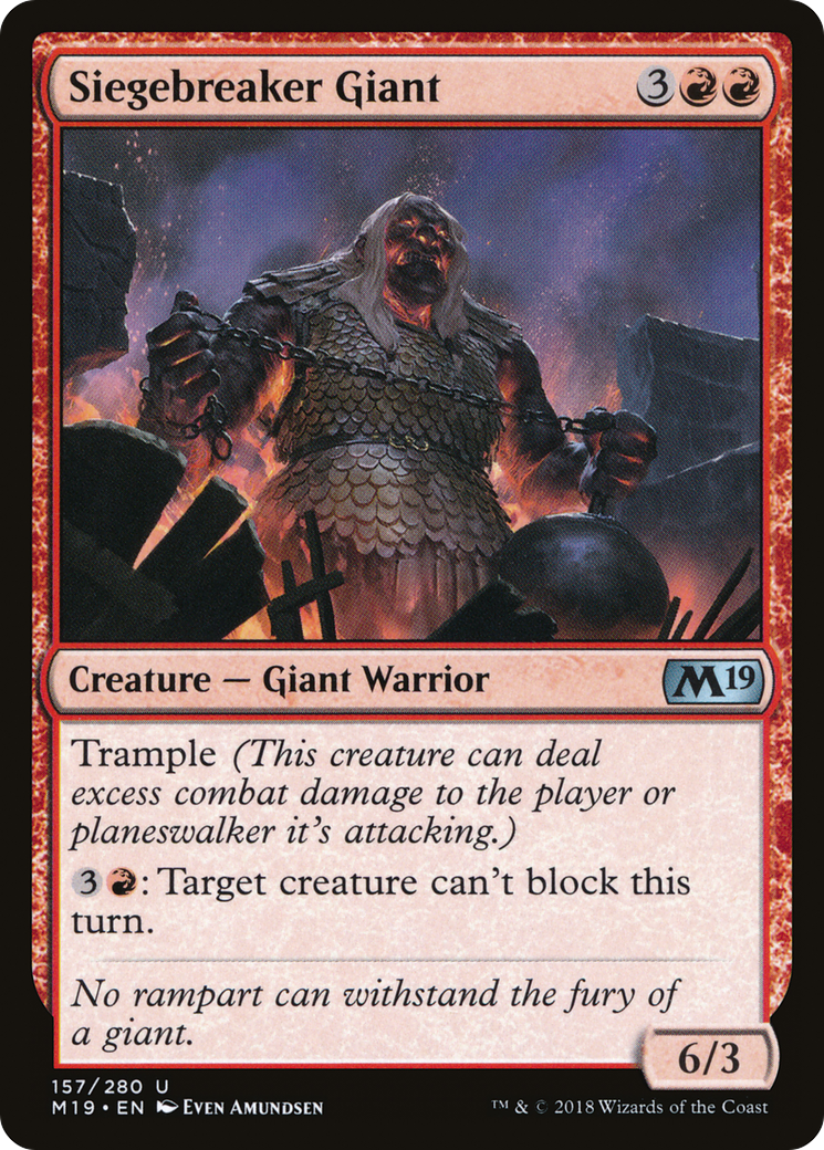 Siegebreaker Giant [Core Set 2019] Foil