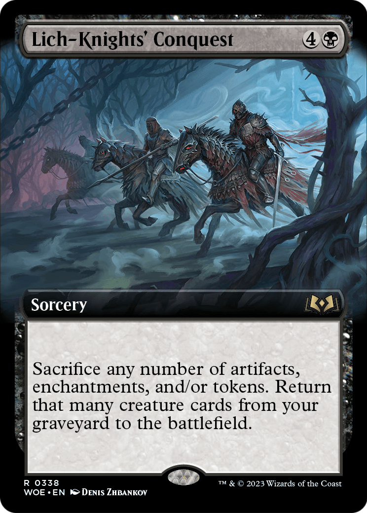 Lich-Knights' Conquest (Extended Art) [Wilds of Eldraine] Foil