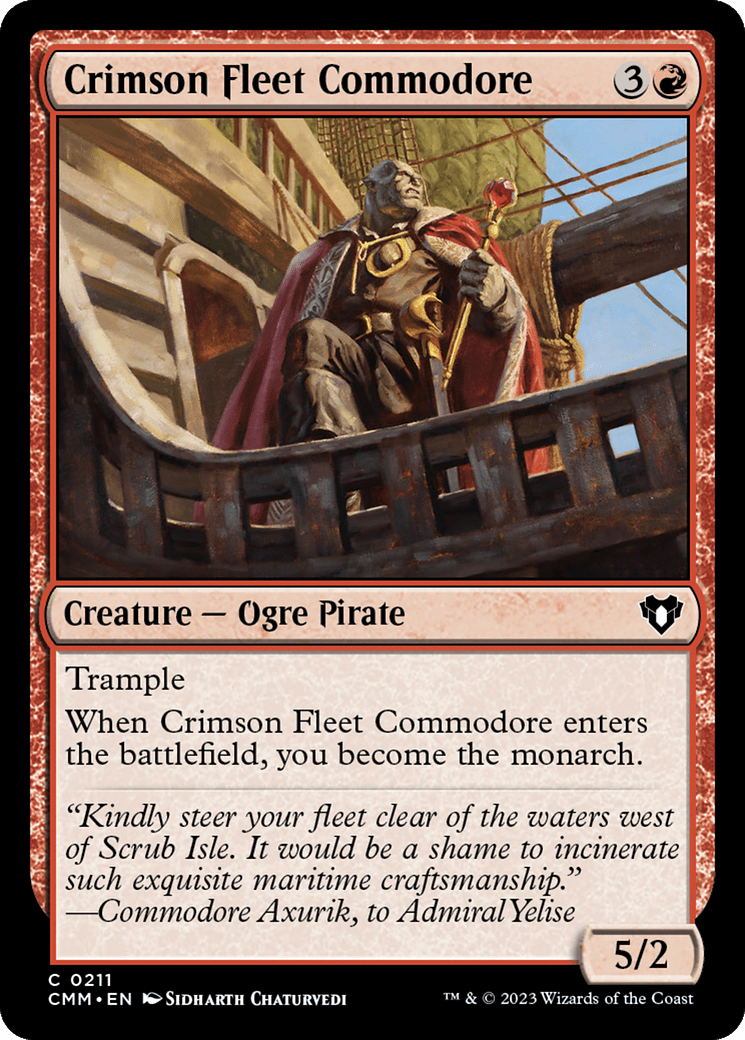 Crimson Fleet Commodore [Commander Masters] Foil