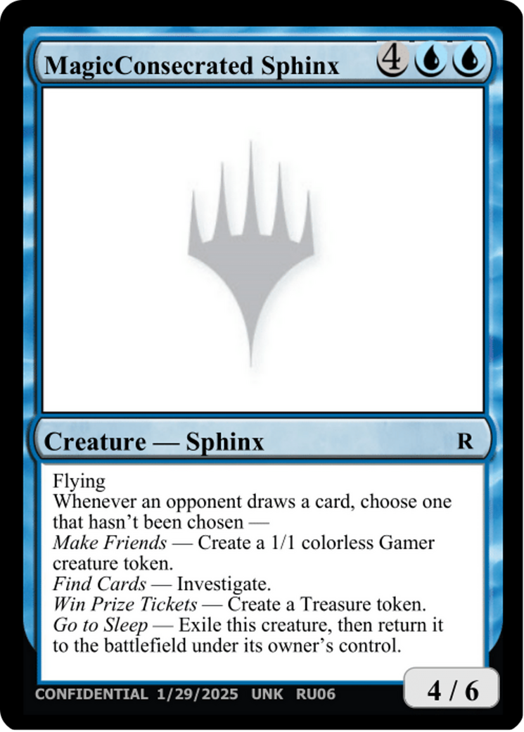 MagicConsecrated Sphinx |  () [Un-Known Event Playtest Cards]