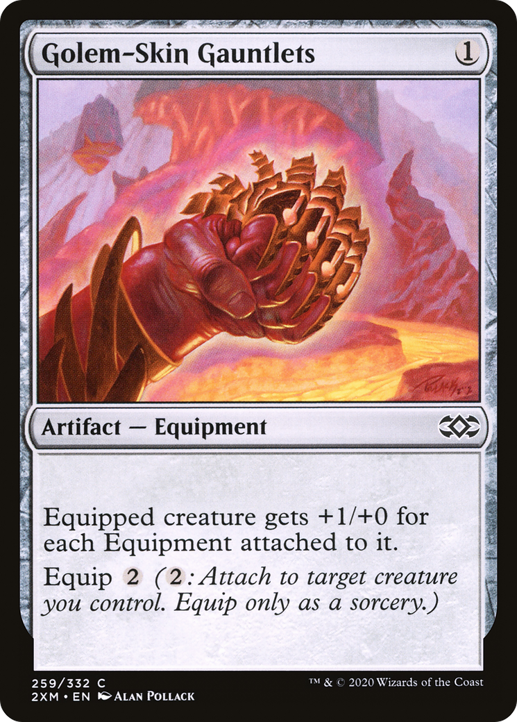 Golem-Skin Gauntlets [Double Masters] Foil