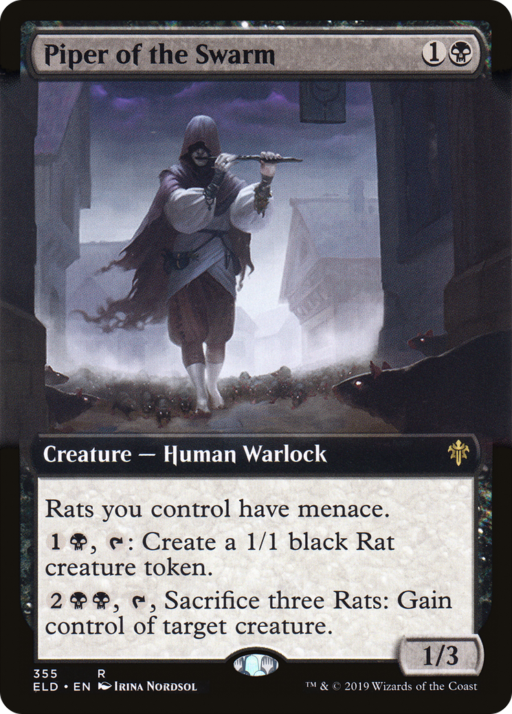 Piper of the Swarm (Extended Art) [Throne of Eldraine] Foil