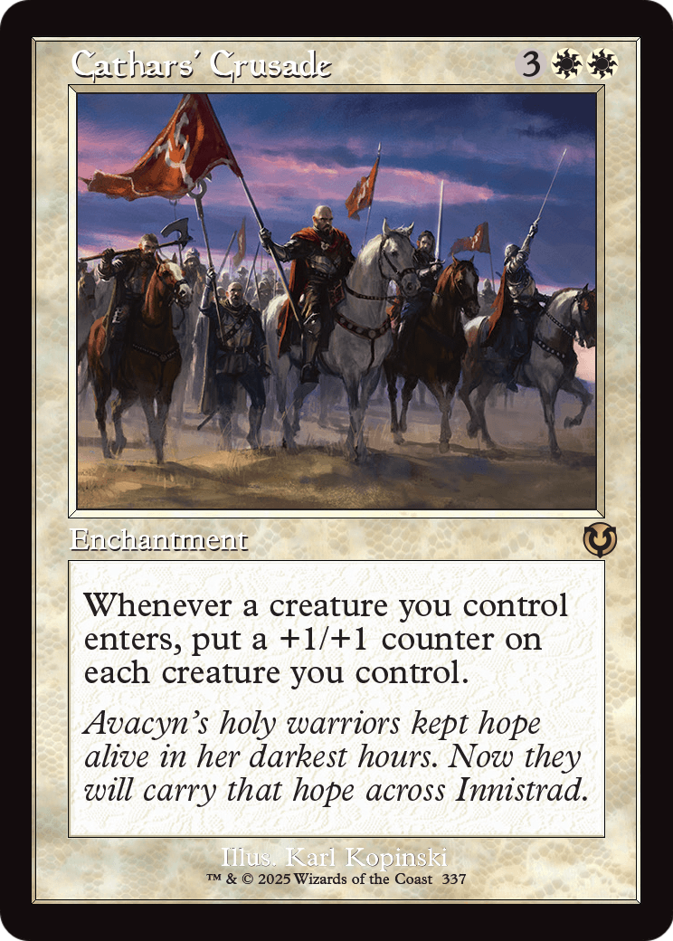 Cathars' Crusade (Retro Frame) (-337) [Innistrad Remastered]