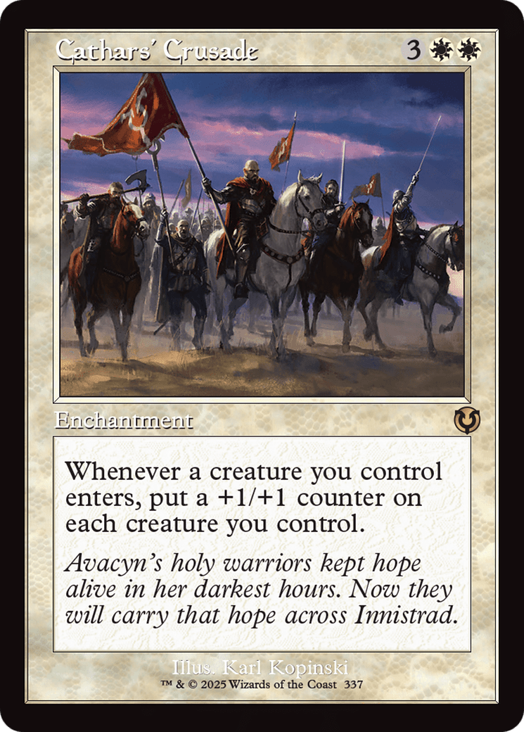 Cathars' Crusade (Retro Frame) (-337) [Innistrad Remastered]  Foil