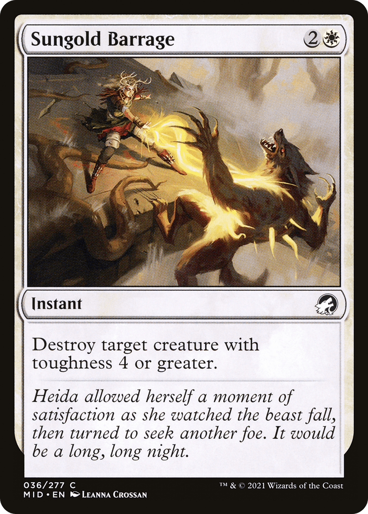 Sungold Barrage [Innistrad: Midnight Hunt] Foil