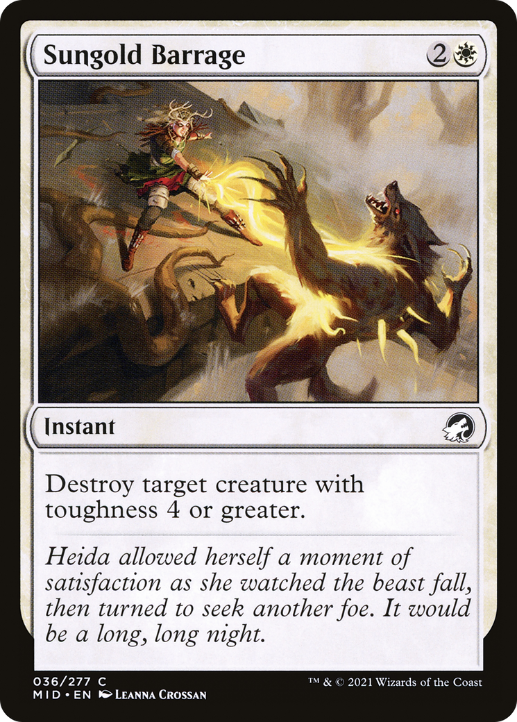 Sungold Barrage [Innistrad: Midnight Hunt] Foil