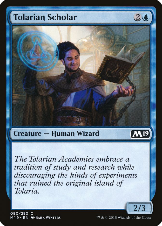 Tolarian Scholar 80/280 (Core Set 2019)  - Foil