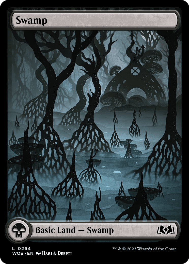 Swamp (264) (Full-Art) [Wilds of Eldraine] Foil
