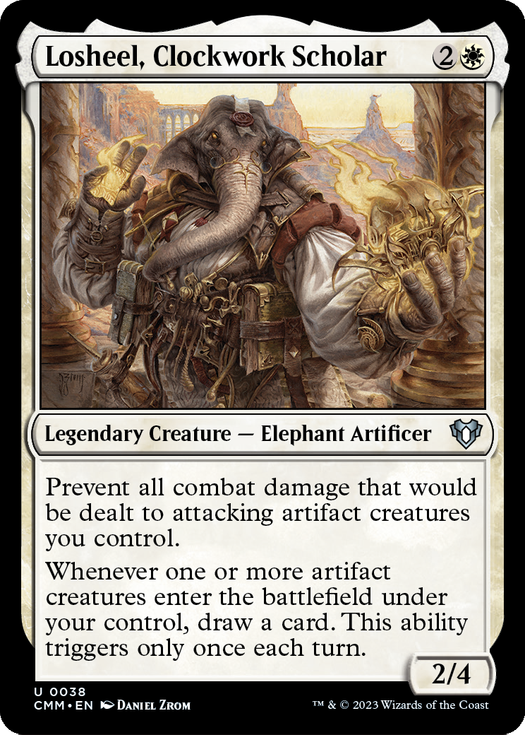 Losheel, Clockwork Scholar [Commander Masters] Foil